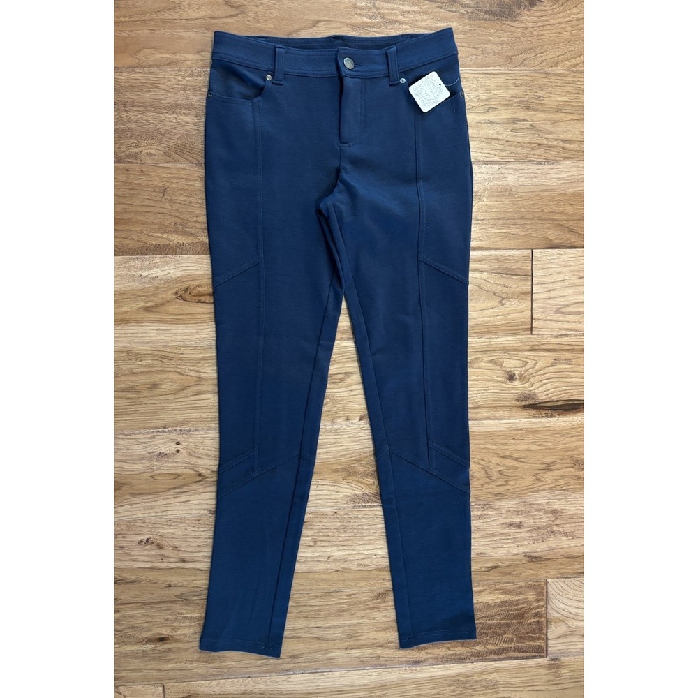NWT Free People Women's 27 Blue Solid High Rise Stretch Yoga Ponte Pants